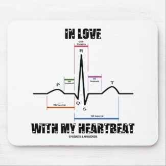 In Love With My Heartbeat (Electrocardiogram) Mouse Pads