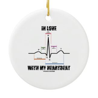 In Love With My Heartbeat (Electrocardiogram) Christmas Ornament