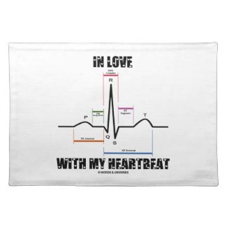 In Love With My Heartbeat (Electrocardiogram) Placemat