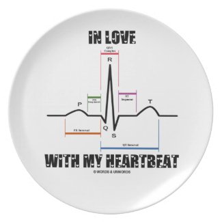 In Love With My Heartbeat (Electrocardiogram) Plate