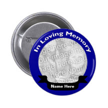 In Loving Memory Button / Blue
