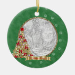 In Loving Memory Christmas Pawprint Photo Ornament