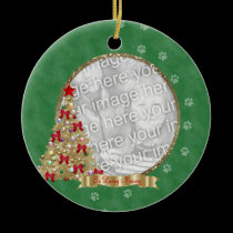 In Loving Memory Christmas Pawprint Photo Ornament ornaments