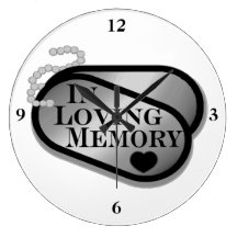 In Loving Memory Dog Tags Clock