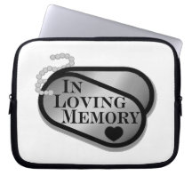 In Loving Memory Dog Tags Computer Sleeves