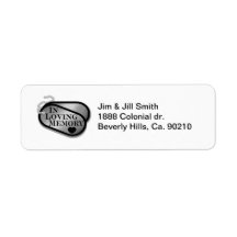 In Loving Memory Dog Tags Labels