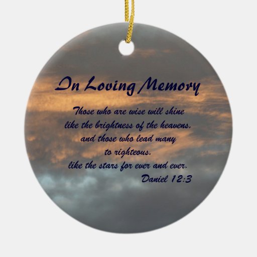 In Loving Memory Memorial Christmas Sky Ornament | Zazzle