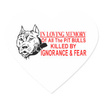 IN LOVING MEMORY OF PIT BULLS STICKERS