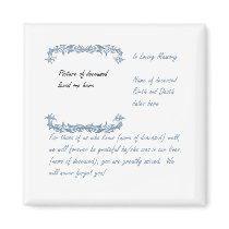 In Loving Memory magnets
