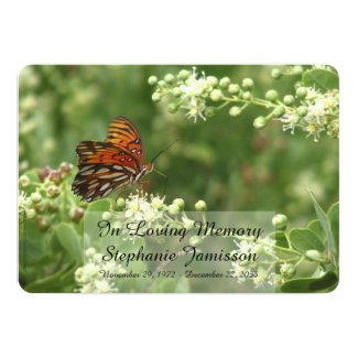 In Loving Memory Service Invitation, Butterfly