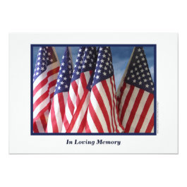 In Loving Memory Service Invitation, Flags