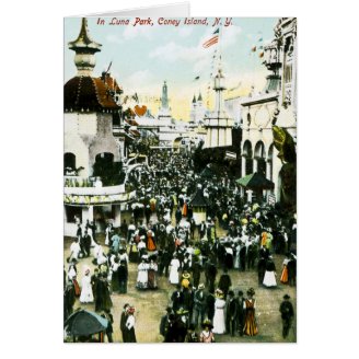 In Luna Park, Coney Island, New York Card