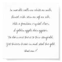 In marble walls as white as milk,Lined with ski... posters