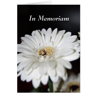 In Memoriam Card. In Memoriam Greeting Cards by