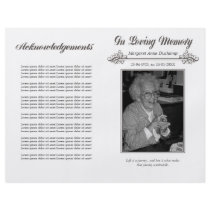 In Memoriam Loving Memory Funeral Booklet Template Custom Flyer