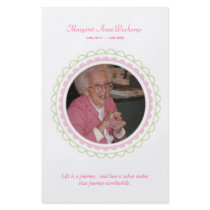 In Memoriam Loving Memory Funeral Photo Hand Out Custom Flyer