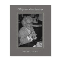 In Memoriam Remembrance Death Notice Photo Flyer Design