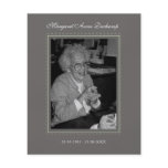 In Memoriam Remembrance Death Notice Photo flyers