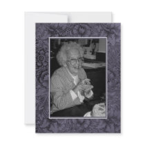 In Memoriam Remembrance Death Notice Photo Custom Invitations