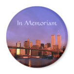 "in Memoriam" Twin Towers World Trade Center NYC Fridge Magnets