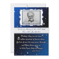 In Memory Bereavement card Eskimo Proverb stars invitation