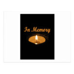 In Memory Candle Glow postcards