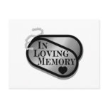In Memory Dog Tags Post Cards