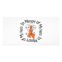 In Memory Hero Multiple Sclerosis Angel Wings Photo Card