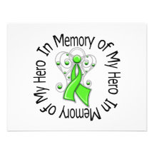 In Memory Hero Non-Hodgkin's Lymphoma Angel Wings Personalized Invites