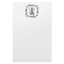 In Memory Hero Parkinson's Disease Angel Wings stationery