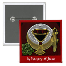 In Memory of Jesus Pinback Buttons