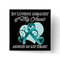 In Memory of My Aunt - Ovarian Cancer Pin