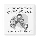 In Memory of My Brother - Brain Cancer Fridge Magnet