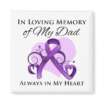 In Memory of My Dad - Pancreatic Cancer Fridge Magnet