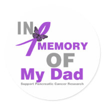 In Memory of My Dad Pancreatic Cancer Sticker