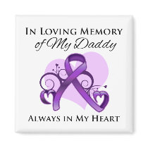 In Memory of My Daddy - Pancreatic Cancer Fridge Magnet