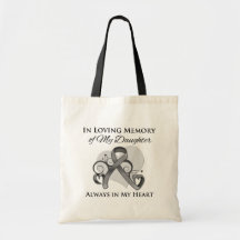 In Memory of My Daughter - Brain Cancer Tote Bag