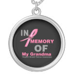 In Memory of My Grandma - Breast Cancer necklaces