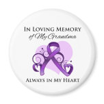 In Memory of My Grandma - Pancreatic Cancer Fridge Magnet