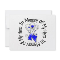 In Memory of My Hero ALS Angel Wings invitations