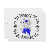 In Memory of My Hero ALS Angel Wings Custom Invitations
