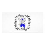 In Memory of My Hero ALS Angel Wings Custom Photo Card