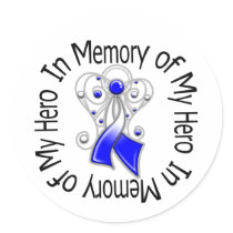 In Memory of My Hero ALS Angel Wings stickers by giftsforawareness In Memory of My Hero ALS Angel Wings stickers