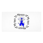 In Memory of My Hero Anal Cancer Angel Wings Photo Card Template