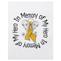 In Memory of My Hero Appendix Cancer Angel Wings Flyer Design