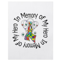 In Memory of My Hero Autism Angel Wings Full Color Flyer