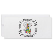 In Memory of My Hero Autism Angel Wings rack cards by giftsforawareness In Memory of My Hero Autism Angel Wings rack cards