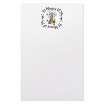 In Memory of My Hero Autism Angel Wings stationery by giftsforawareness In Memory of My Hero Autism Angel Wings stationery