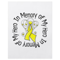In Memory of My Hero Bladder Cancer Angel Wings v2 Flyer Design