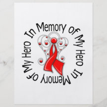 In Memory of My Hero Blood Cancer Angel Wings Flyers